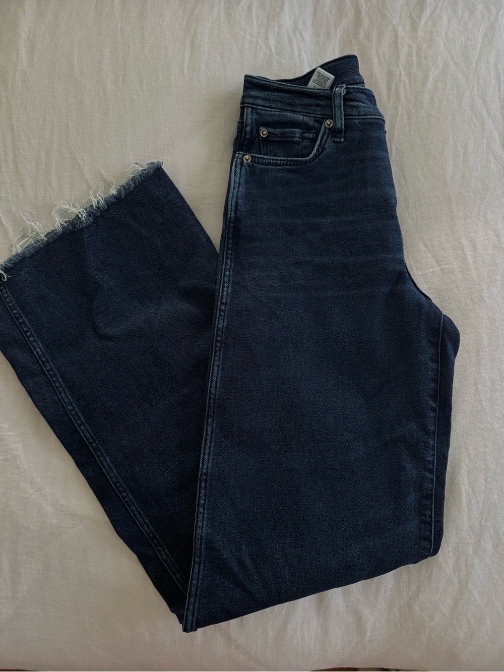 Splendid Dark Blue Women's High-Rise Wide-Leg Jeans